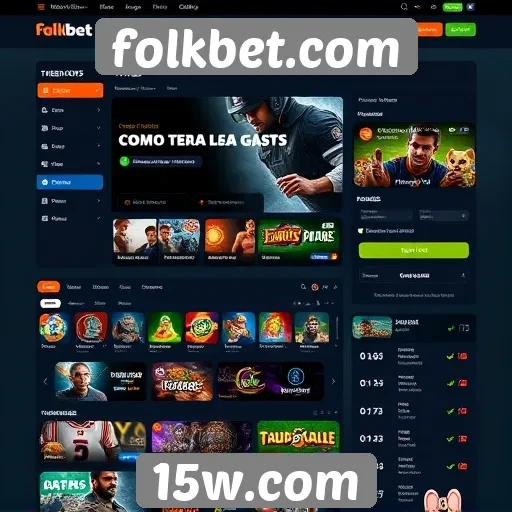 Interface do site folkbet.com é intuitiva e moderna
